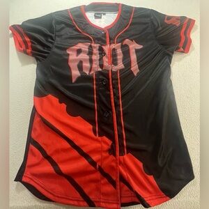 TKS Apparel Riot band Baseball Jersey men’s Size Large